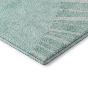HomeRoots 10' Teal and Ivory Abstract Area Rug - Stylish, Washable, UV Protected, Perfect for High-Traffic Rooms 655421