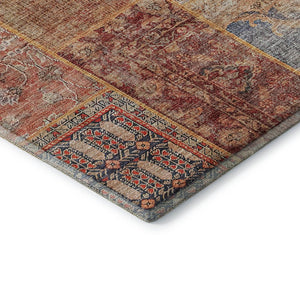 HomeRoots 5' X 8' Colorful Patchwork Area Rug with UV Protection – Durable, Stain-Resistant, Easy Care Design 655459