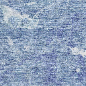 HomeRoots 9' X 12' Sky Blue Abstract Area Rug - Washable, UV Protected, Stain Resistant, Modern Design for Any Room 655504