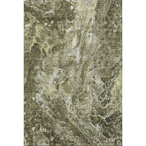 HomeRoots 5' X 8' Washable Taupe and Ivory Abstract Area Rug with UV Protection for Modern Homes & Families 655519