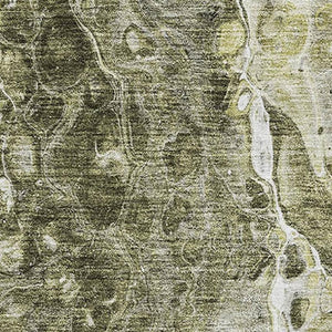 HomeRoots 10' X 14' Taupe & Ivory Abstract Area Rug - Washable, UV-Protected, Stain-Resistant for Busy Homes 655523