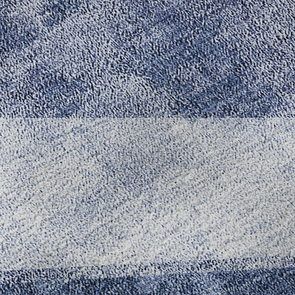 HomeRoots 5' X 8' Blue and Ivory Geometric Area Rug – Washable, UV Protected, Stain Resistant for Busy Homes 655557