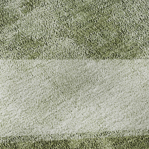 HomeRoots 8' Washable Round Area Rug in Olive Green, Gray & Silver - Durable, UV-Protected & Stylish Design 655570