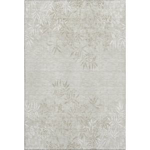 HomeRoots 8' X 10' Elegant Beige & Ivory Floral Area Rug – Washable, UV Protected, Perfect for Modern Homes! 655630