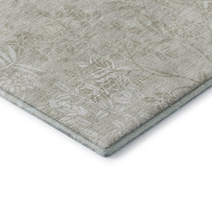 HomeRoots 8' X 10' Elegant Beige & Ivory Floral Area Rug – Washable, UV Protected, Perfect for Modern Homes! 655630