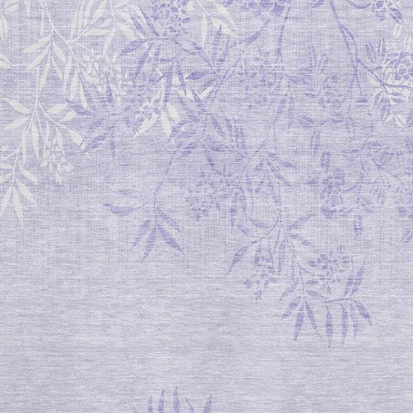 HomeRoots 10' X 14' Lilac And Ivory Floral Area Rug - Washable, Stain-Resistant, UV Protected for Busy Homes 655650