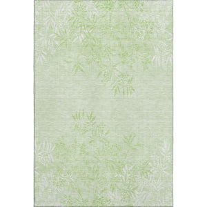 HomeRoots 5' X 8' Mint Green Floral Area Rug - Washable, UV Protected, Durable for Homes with Kids & Pets 655652