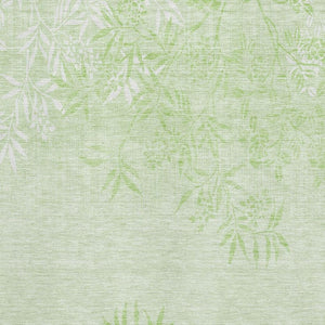 HomeRoots 8' X 10' Elegant Mint Green & Ivory Floral Area Rug - Washable, UV Protected, Perfect for Homes! 655654