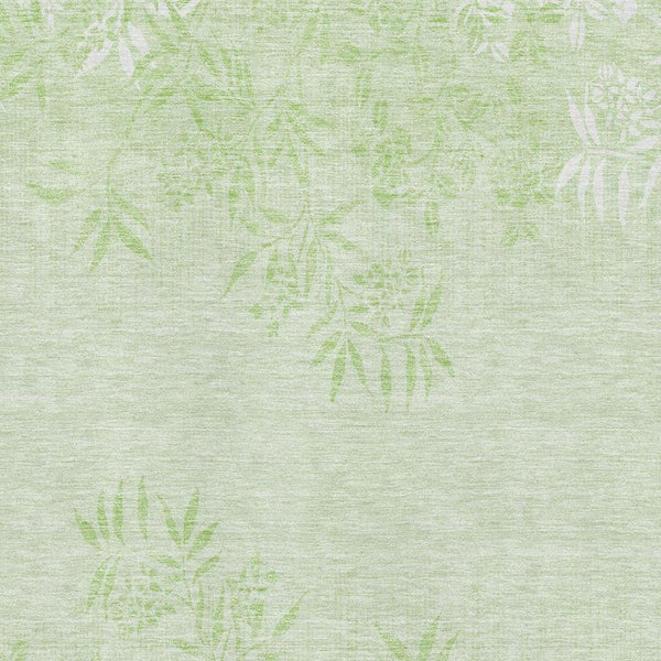 HomeRoots 10' Mint Green & Ivory Floral Washable Area Rug – Durable, Stylish, UV-Protected for Homes with Kids & Pets 655656