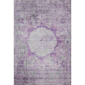 HomeRoots 8' X 10' Stylish Purple and Gray Oriental Area Rug - Washable, UV-Protected, Pet-Friendly Design! 655708