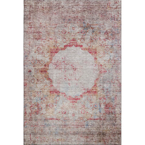 HomeRoots 9' X 12' Red Ivory and Orange Oriental Area Rug - Washable, UV Protected, Stain Resistant, Durable Design 655715