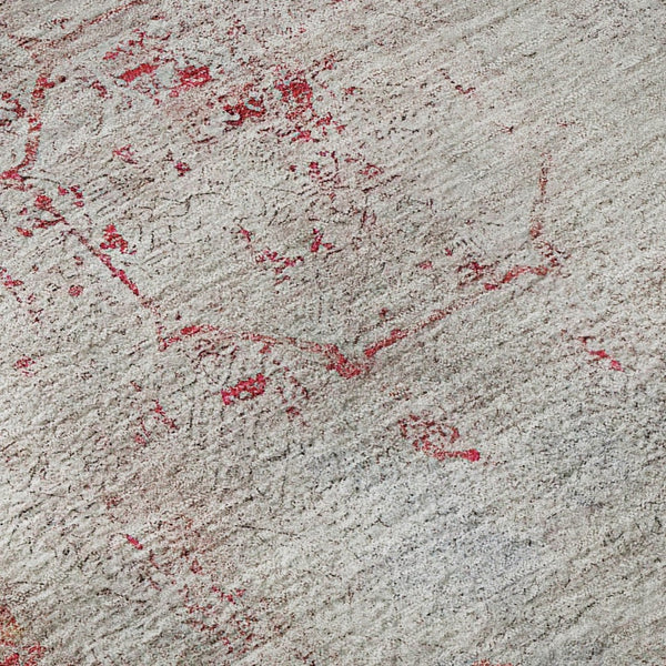 HomeRoots 9' X 12' Red Ivory and Orange Oriental Area Rug - Washable, UV Protected, Stain Resistant, Durable Design 655715