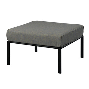 English Elm Grey Outdoor Ottoman with Metal Tube Legs - Waterproof, Fireproof, Anti-UV Fabric, Durable Patio Seat (31.5x29.5x13.2) B062P209338