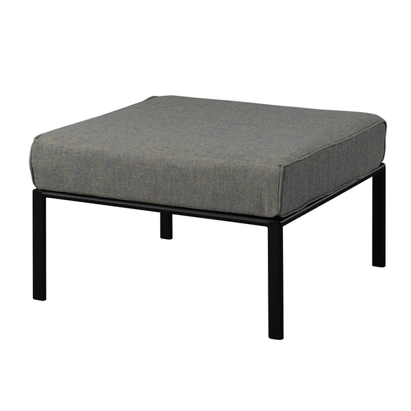 English Elm Grey Outdoor Ottoman with Metal Tube Legs - Waterproof, Fireproof, Anti-UV Fabric, Durable Patio Seat (31.5x29.5x13.2) B062P209338