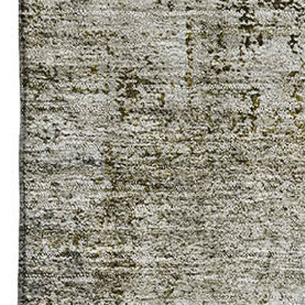 HomeRoots 8' X 10' Taupe Brown & Gray Oriental Area Rug - Washable, UV Protected, Stain Resistant Elegance 655726