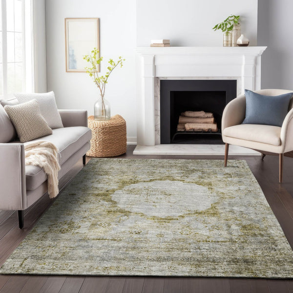 HomeRoots 10' X 14' Taupe Brown & Gray Oriental Washable Area Rug – UV Protected, Stain Resistant, Durable Comfort 655728