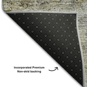 HomeRoots 10' X 14' Taupe Brown & Gray Oriental Washable Area Rug – UV Protected, Stain Resistant, Durable Comfort 655728