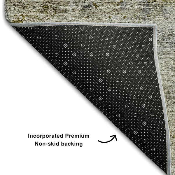HomeRoots 10' X 14' Taupe Brown & Gray Oriental Washable Area Rug – UV Protected, Stain Resistant, Durable Comfort 655728