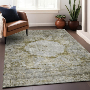 HomeRoots 10' X 14' Taupe Brown & Gray Oriental Washable Area Rug – UV Protected, Stain Resistant, Durable Comfort 655728