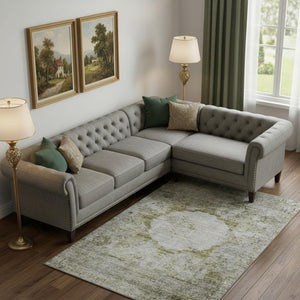 HomeRoots 10' X 14' Taupe Brown & Gray Oriental Washable Area Rug – UV Protected, Stain Resistant, Durable Comfort 655728