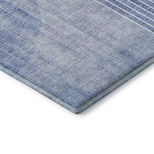HomeRoots 8' X 10' Blue And Ivory Geometric Area Rug – Stylish, Washable, UV-Protected for High-Traffic Spaces! 655732