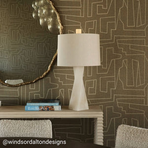 Wildwood Twist Hand-Carved Alabaster Tower Lamp — 33" Twisted Sculpture Light For Warm, Diffused Ambient Glow 65578