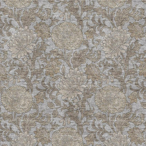 HomeRoots 8' X 10' Gray and Silver Floral Area Rug - Stylish, Durable, Washable with UV Protection for Any Room 655792