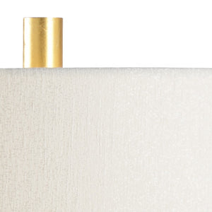 Wildwood Triptic Sculptural Lamp Snow — Larry Laslo Hand-Glazed Ceramic With Antique Gold Leaf Base, 31" Tall 65583