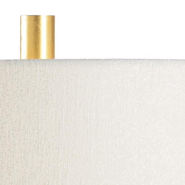 Wildwood Triptic Sculptural Lamp Snow — Larry Laslo Hand-Glazed Ceramic With Antique Gold Leaf Base, 31" Tall 65583