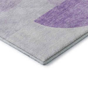 HomeRoots 10' X 14' Purple & Ivory Geometric Area Rug - Washable, UV Protected, Stylish & Durable for High-Traffic Spaces 655860
