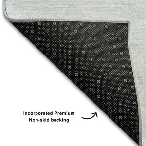 HomeRoots 8' X 10' Teal & Ivory Geometric Area Rug - Stain Resistant, UV Protected, Durable for High-Traffic Homes 655864
