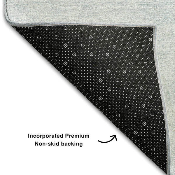 HomeRoots 8' X 10' Teal & Ivory Geometric Area Rug - Stain Resistant, UV Protected, Durable for High-Traffic Homes 655864
