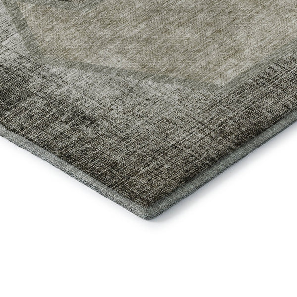 HomeRoots 10' X 14' Stylish Taupe and Brown Geometric Area Rug - Durable, Washable, UV Protected for Busy Homes 655902
