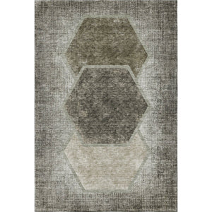 HomeRoots 10' X 14' Stylish Taupe and Brown Geometric Area Rug - Durable, Washable, UV Protected for Busy Homes 655902