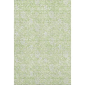 HomeRoots 5' X 8' Artichoke Green Floral Area Rug – Durable, Stain Resistant, UV Protected for Homes & Patios 655952