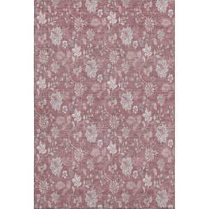 HomeRoots 5' X 8' Blush and Ivory Floral Area Rug - Washable, UV-Protected, Stylish Home Essential for All Spaces 655970