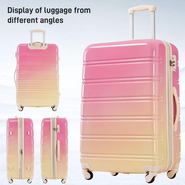English Elm Hardshell Polycarbonate 3 Piece Luggage Set Gradient Spinner Wheels Tsa Lock Travel N732P184448X