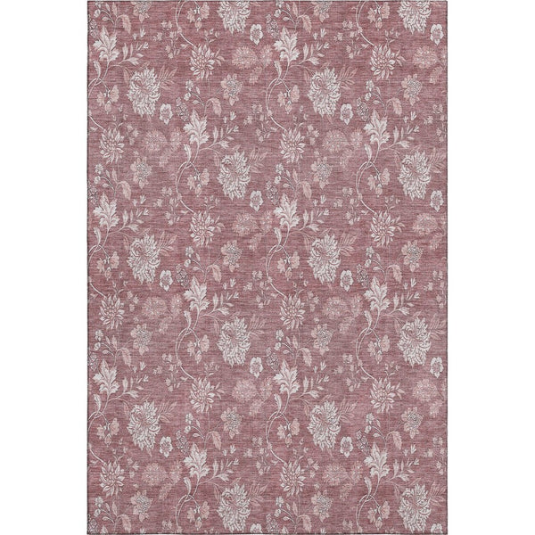HomeRoots 10' X 14' Blush & Ivory Floral Washable Area Rug - UV Protected, Stylish & Durable for Family Spaces 655974
