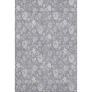 HomeRoots 10' Gray and Ivory Floral Washable Area Rug - UV Protected, Durable, Stylish for Modern Living Spaces 655986