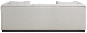 Lucia Beige Linen Textured Fabric Sofa 655Beige-S Meridian Furniture