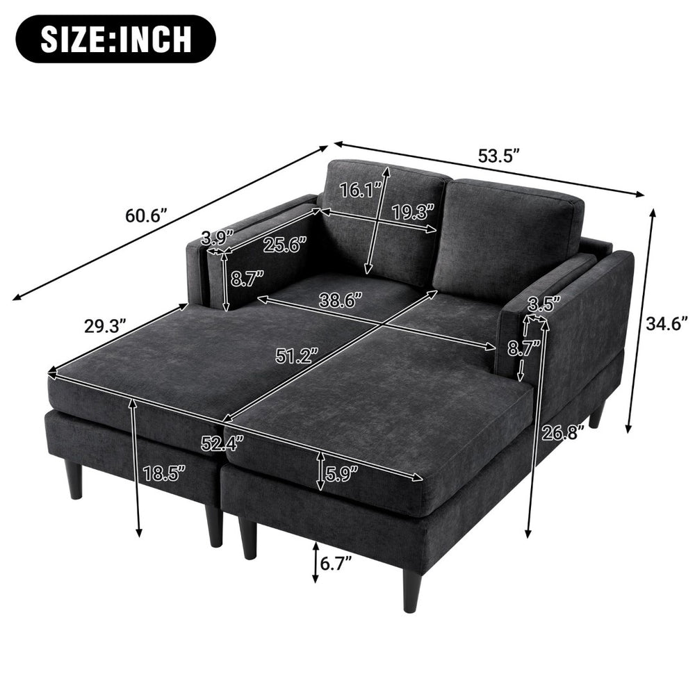 English Elm Swivel Barrel Accent Chair Chenille Tufted Round Club Seat for Living Room Lounge Black N719S002310B