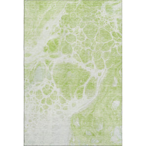 HomeRoots 10' Artichoke Green Abstract Area Rug - Washable, UV Protected, Durable & Stylish for Any Space 656016