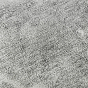 HomeRoots 8' Gray and Ivory Abstract Round Rug - Washable, UV Protected, Durable & Stylish for All Spaces 656037