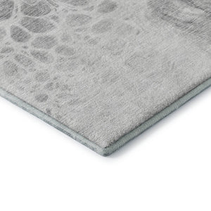 HomeRoots 9' X 12' Stylish Gray and Ivory Abstract Area Rug - Washable, UV Resistant, Perfect for Homes with Kids 656039