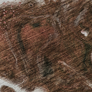 HomeRoots 9' X 12' Stylish Rust, Ivory & Gray Abstract Area Rug – Washable, UV Protected, Pet-Friendly Design 656057