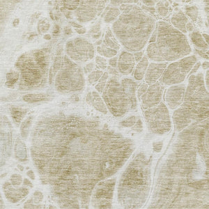 HomeRoots 10' X 14' Taupe And Ivory Abstract Area Rug – Stain-Resistant, UV Protected & Family-Friendly Design 656076