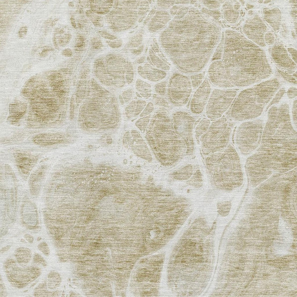 HomeRoots 10' X 14' Taupe And Ivory Abstract Area Rug – Stain-Resistant, UV Protected & Family-Friendly Design 656076