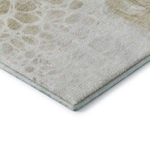 HomeRoots 10' X 14' Taupe And Ivory Abstract Area Rug – Stain-Resistant, UV Protected & Family-Friendly Design 656076