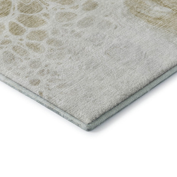 HomeRoots 10' X 14' Taupe And Ivory Abstract Area Rug – Stain-Resistant, UV Protected & Family-Friendly Design 656076
