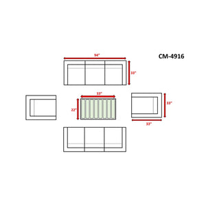 English Elm All-Weather Wicker 8-Piece Modular Patio Sectional Set - Pre-Assembled With Plush Cushions B120S00087